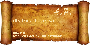 Abelesz Piroska névjegykártya