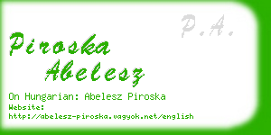 piroska abelesz business card